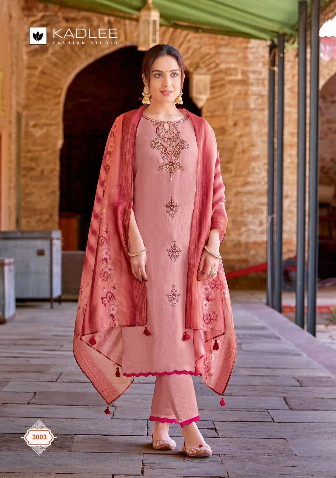 Kadlee Heritage Viscose Weaving Wholesale Readymade Salwar Suit Catalog — Wholesale Salwar Suits, Kadlee Fashion Studio wholesale from Surat — view 2